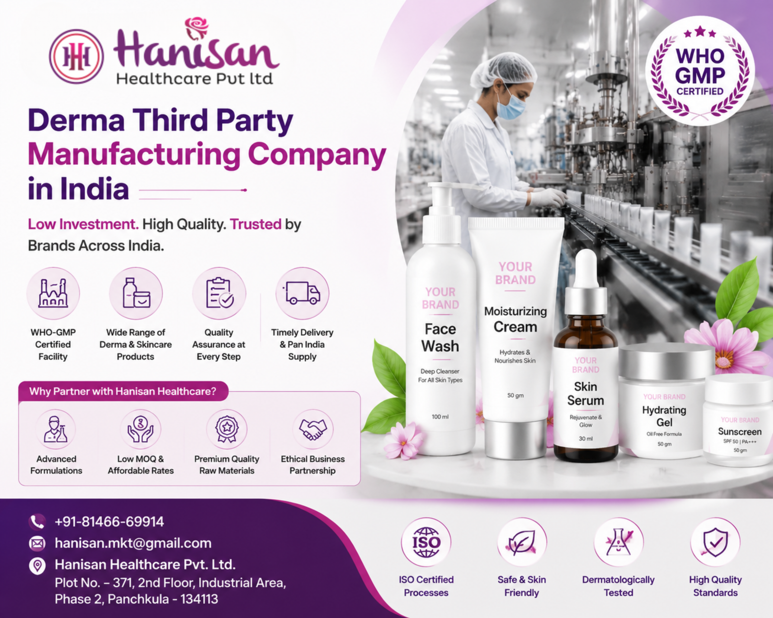 Derma Third Party Manufacturing Company in India